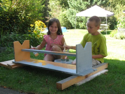 painting chairs and benches